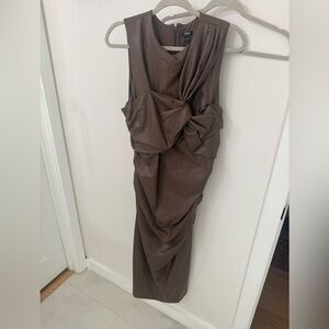 Express Brown Backless Dress